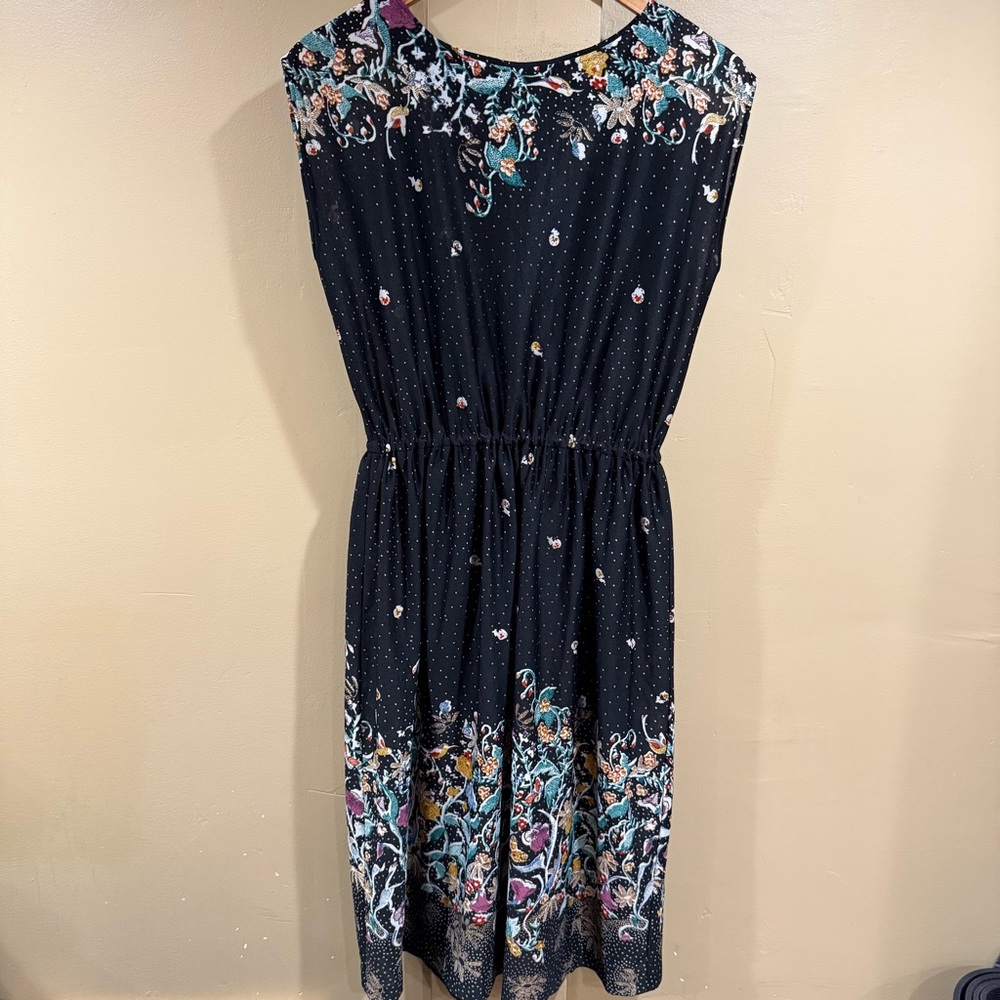 Floral Black Dress
